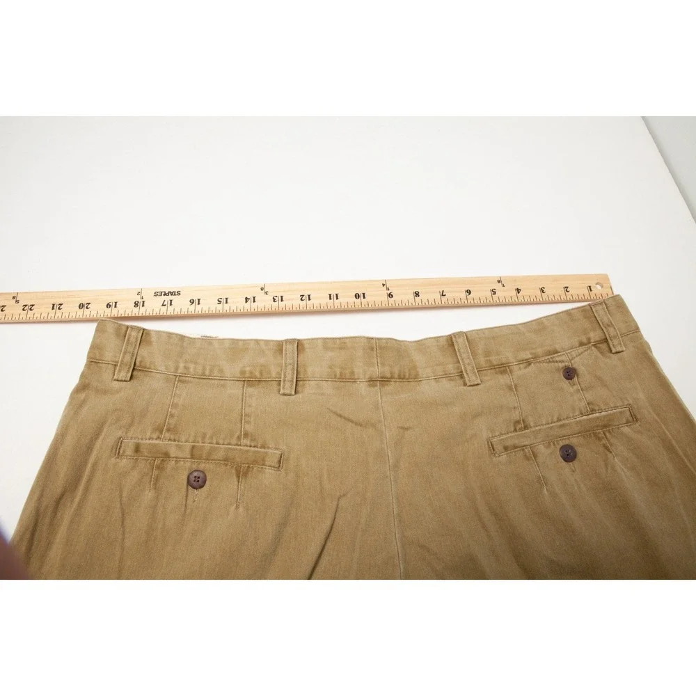 The Territory Ahead Pants Men 40 Actual 38x30 Beige Comfort Wash Pant Flat Front